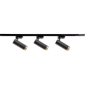 Spotlight for rail system FADO 3xGU10/10W/230V + 1 m rail system black