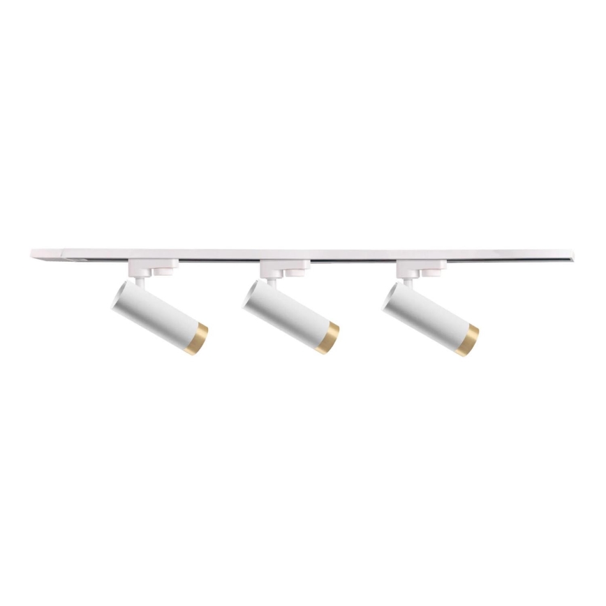 Spotlight for rail system FADO 3xGU10/10W/230V + 1 m rail system white