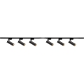 Spotlight for rail system FADO 6xGU10/10W/230V + 2x1 m rail system black
