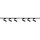 Spotlight for rail system FADO 6xGU10/10W/230V + 2x1 m rail system black