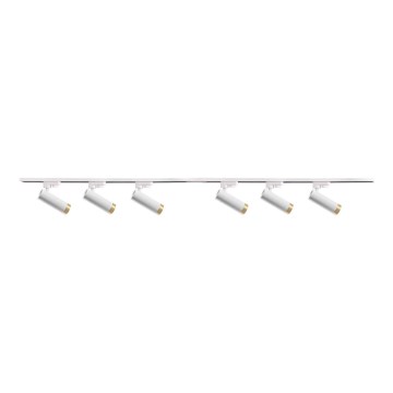 Spotlight for rail system FADO 6xGU10/10W/230V + 2x1 m rail system white