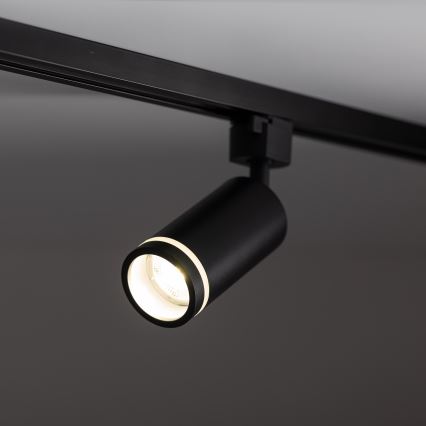 Spotlight for 1-phase rail system JET RING 1xGU10/10W/230V black