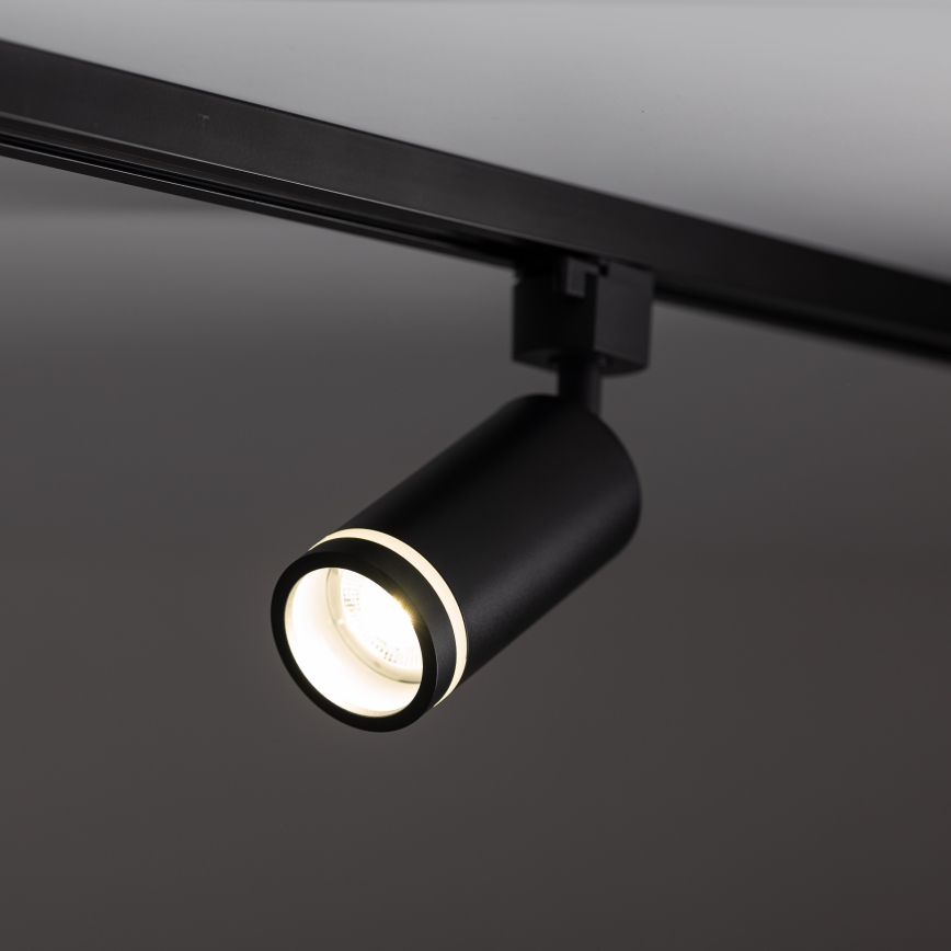 Spotlight for 1-phase rail system JET RING 1xGU10/10W/230V black