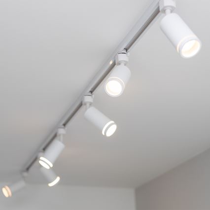 Spotlight for 1-phase rail system JET RING 1xGU10/10W/230V white