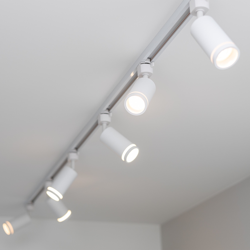 Spotlight for 1-phase rail system JET RING 1xGU10/10W/230V white
