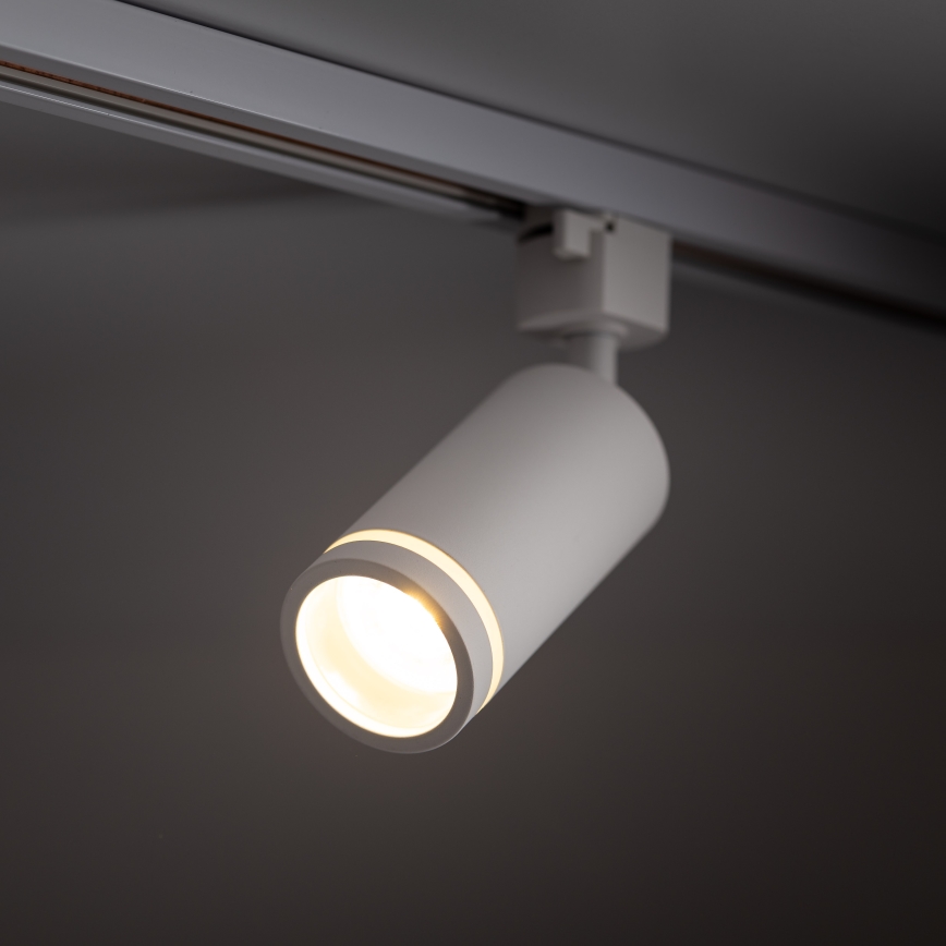 Spotlight for 1-phase rail system JET RING 1xGU10/10W/230V white