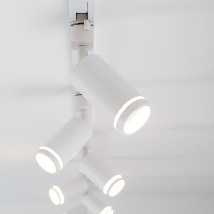 Spotlight for 1-phase rail system JET RING 1xGU10/10W/230V white