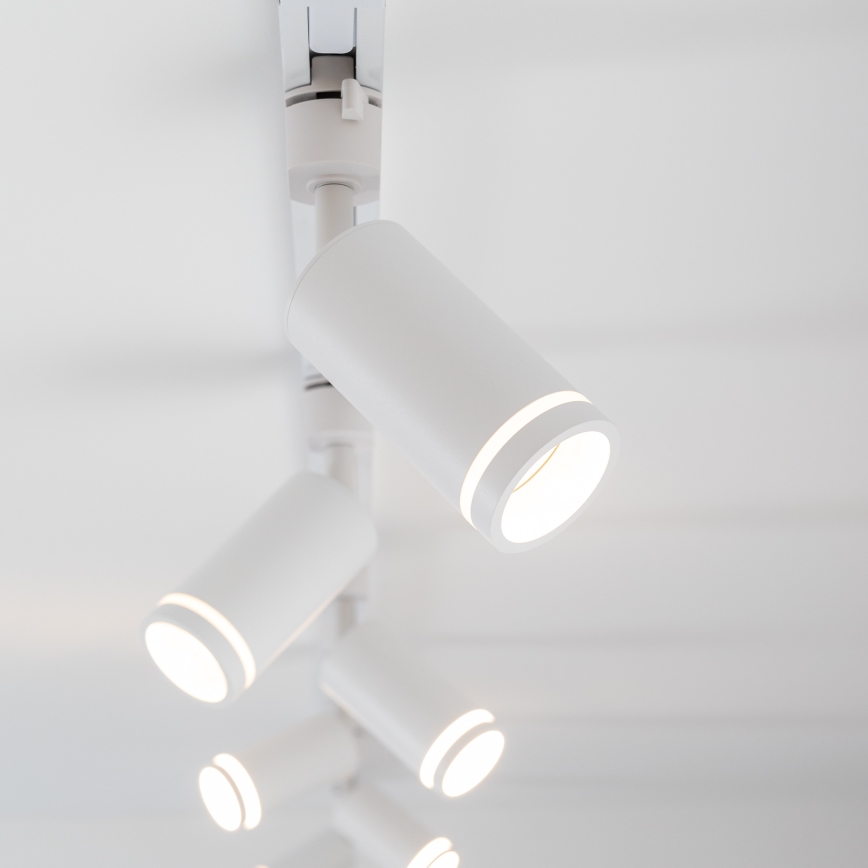 Spotlight for 1-phase rail system JET RING 1xGU10/10W/230V white