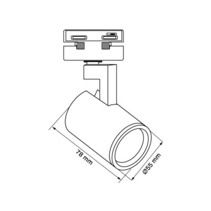 Spotlight for rail system LYNX 1xGU10/10W/230V black