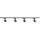 Spotlight for rail system LYNX 4xGU10/10W/230V + 2 x 75 cm rail system black