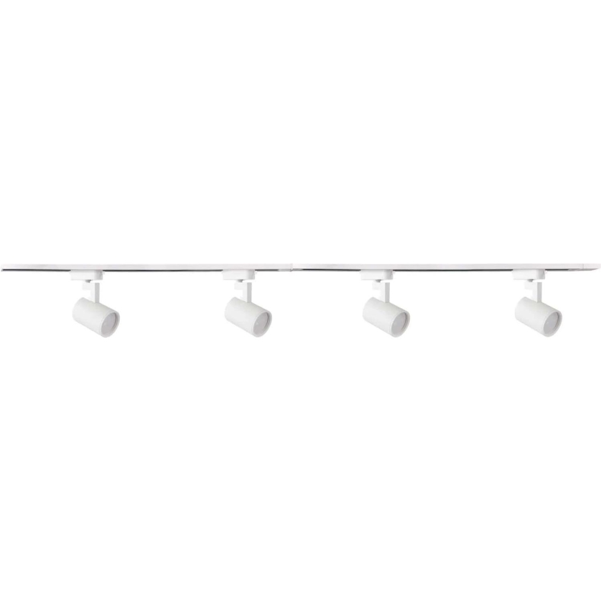 Spotlight for rail system LYNX 4xGU10/10W/230V + 2 x 75 cm rail system white