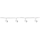 Spotlight for rail system LYNX 4xGU10/10W/230V + 2 x 75 cm rail system white