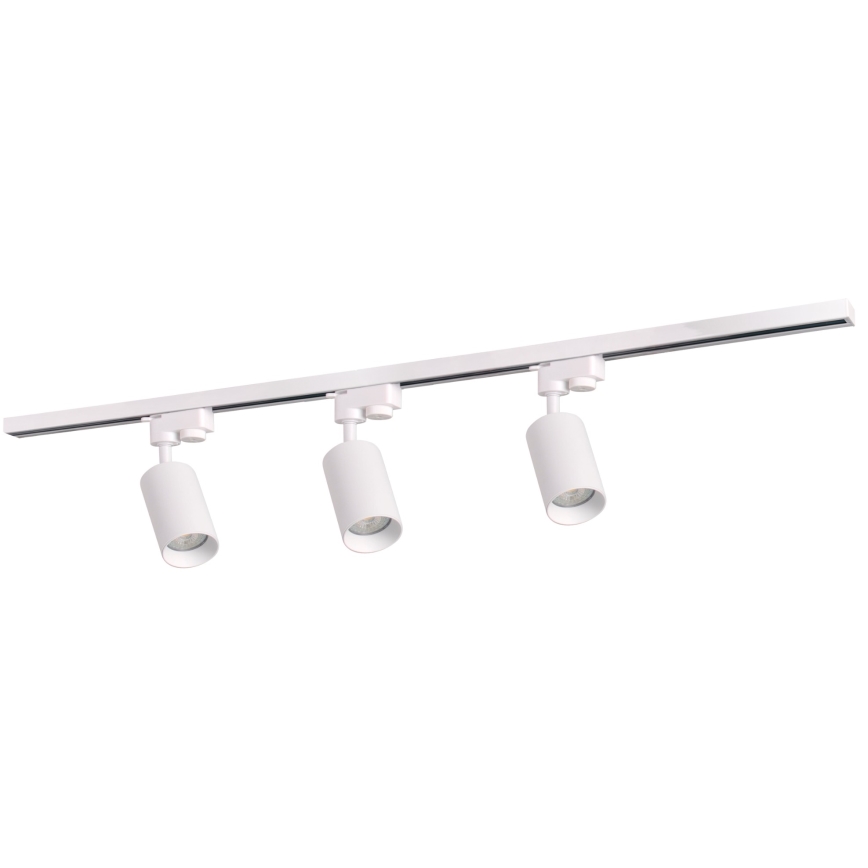 Spotlight for rail system MARIBEL 3xGU10/10W/230V +1 m rail system white
