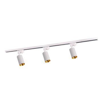 Spotlight for rail system MARIBEL 3xGU10/10W/230V +1 m rail system white