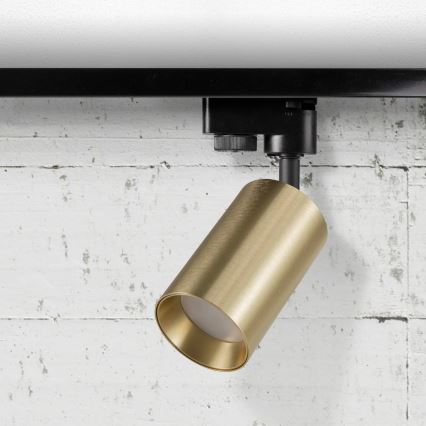 Spotlight for rail system MARIBEL 3xGU10/10W/230V +1 m rail system gold