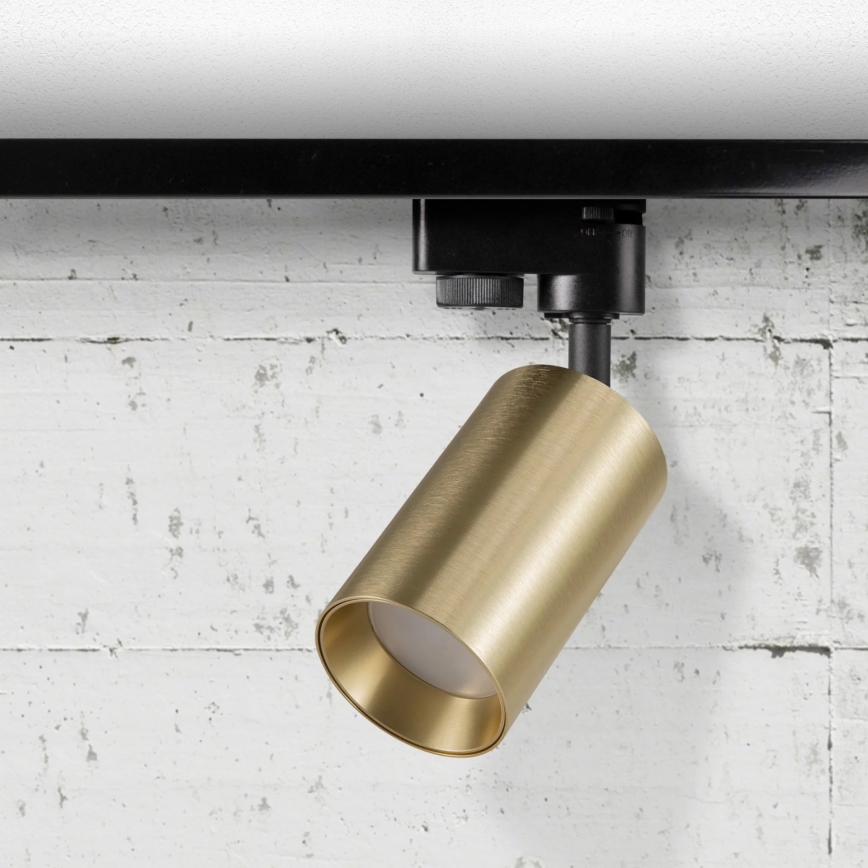 Spotlight for rail system MARIBEL 3xGU10/10W/230V +1 m rail system gold