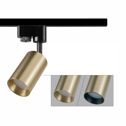 Spotlight for rail system MARIBEL 3xGU10/10W/230V +1 m rail system gold