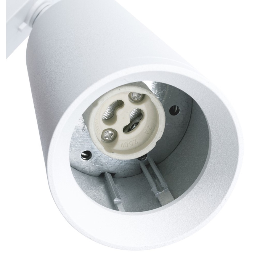Spotlight for rail system MICA 1xGU10/25W/230V 3-phase white