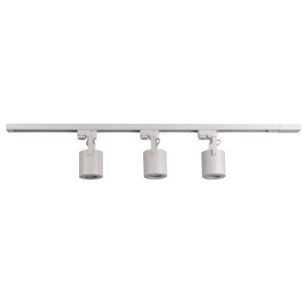 Spotlight for rail system MINOR 3xGU10/10W/230V + 1 m rail system white