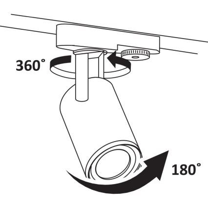 Spotlight for rail system MINOR 3xGU10/10W/230V + 1 m rail system white