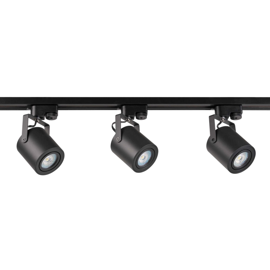Spotlight for rail system MINOR 3xGU10/10W/230V + 1 m rail system black