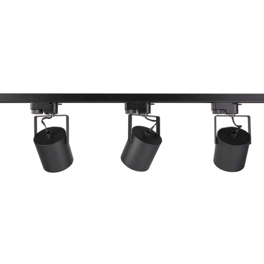 Spotlight for rail system MINOR 3xGU10/10W/230V + 1 m rail system black