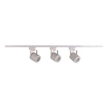 Spotlight for rail system MINOR 3xGU10/10W/230V + 1 m rail system white