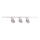 Spotlight for rail system MINOR 3xGU10/10W/230V + 1 m rail system white
