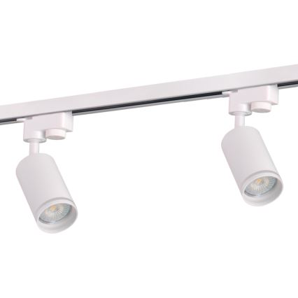 Spotlight for rail system PARIS 3xGU10/10W/230V + 1 m rail system white