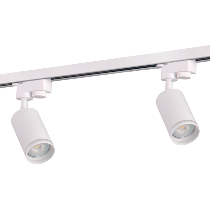 Spotlight for rail system PARIS 3xGU10/10W/230V + 1 m rail system white