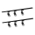 Spotlight for rail system PARIS 6xGU10/10W/230V + 2x1 m rail system black