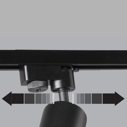 Spotlight for rail system PARIS 6xGU10/10W/230V + 2x1 m rail system black