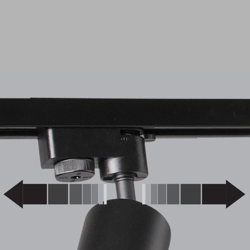 Spotlight for rail system PARIS 6xGU10/10W/230V + 2x1 m rail system black