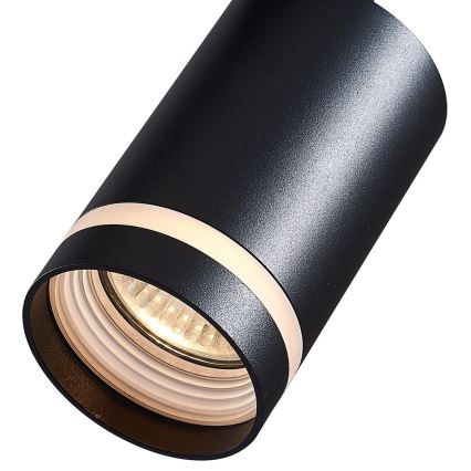 Spotlight for rail system PIPE 1xGU10/25W/230V black