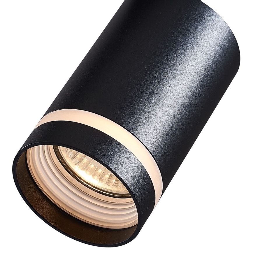Spotlight for rail system PIPE 1xGU10/25W/230V black