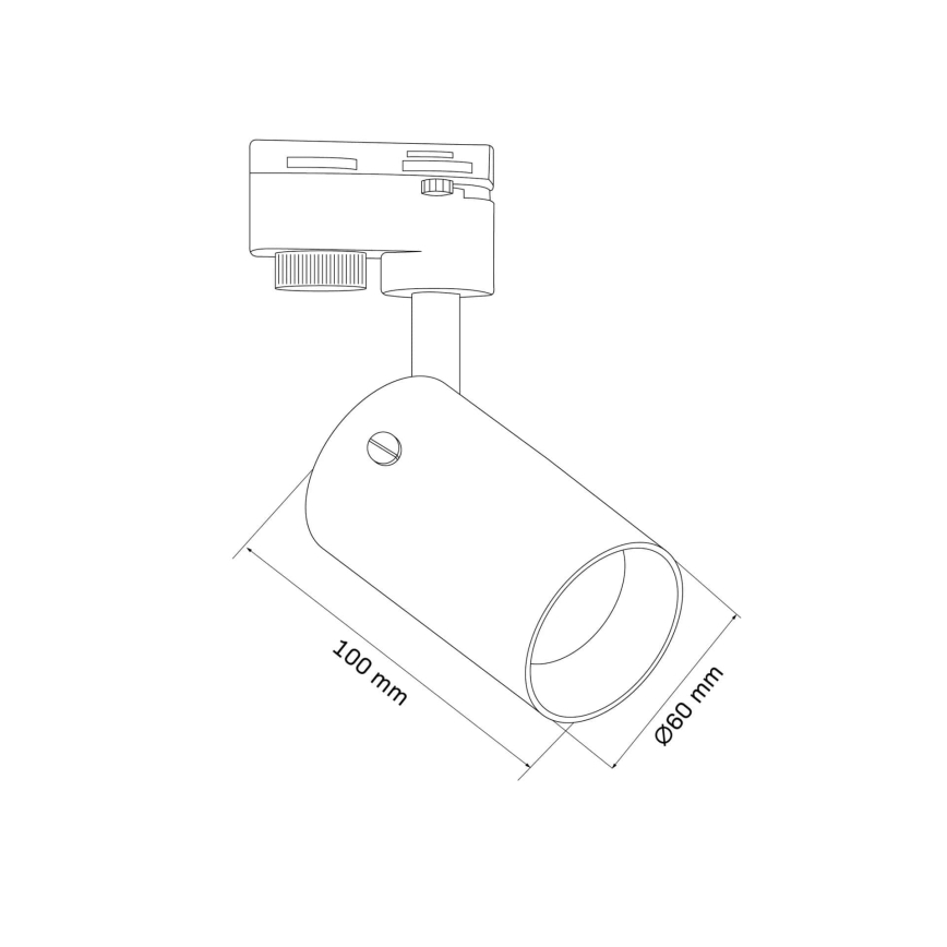 Spotlight for rail system SMOKY 1xGU10/10W/230V black