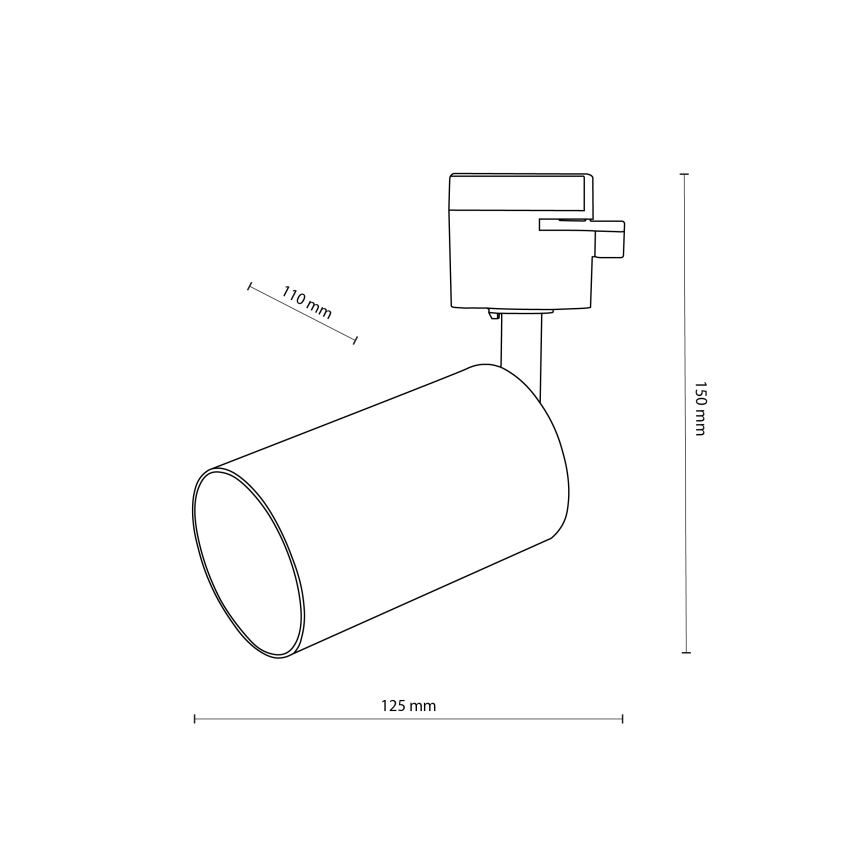 Spotlight for 1-phase rail system TRACER 1xGU10/10W/230V black