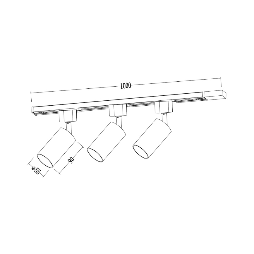 Spotlight for TIGER track system 3xGU10/10W/230V, white