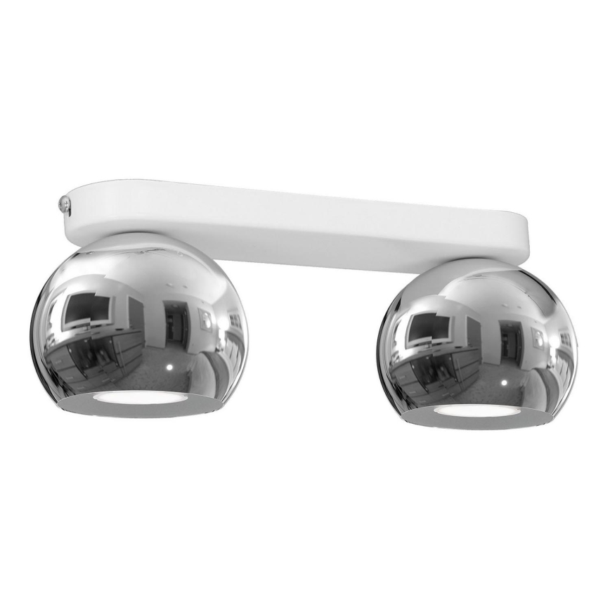 Spotlight GALAXY 2xGU10/8W/230V white/shiny chrome