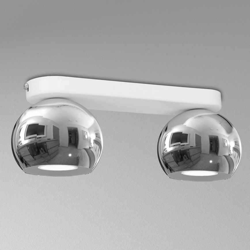 Spotlight GALAXY 2xGU10/8W/230V white/shiny chrome