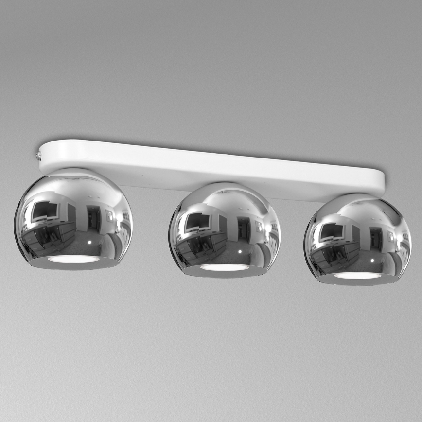 Spotlight GALAXY 3xGU10/8W/230V white/shiny chrome