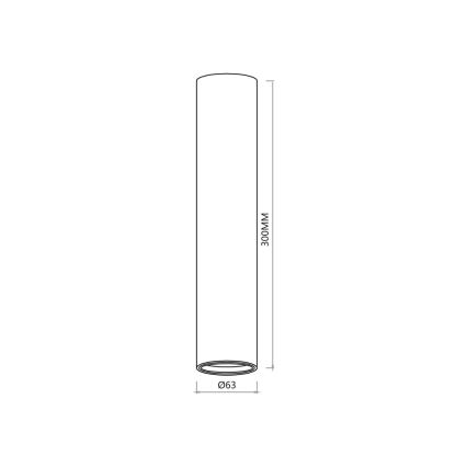 Spotlight GENESIS 1xGU10/8W/230V 30 cm black