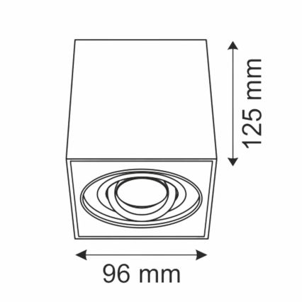 Spotlight HADAR Q1 1xGU10/10W/230V black
