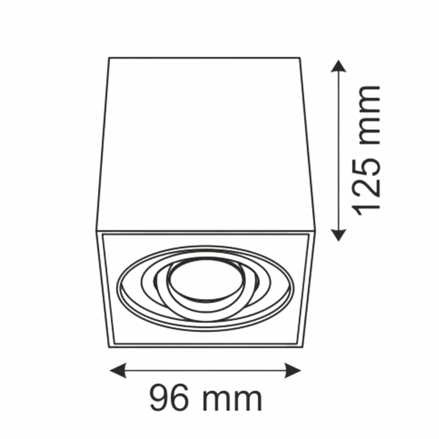 Spotlight HADAR Q1 1xGU10/10W/230V black