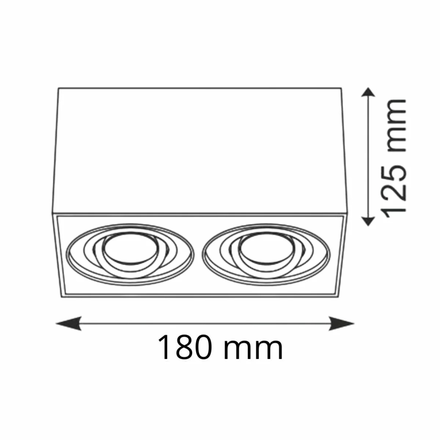 Spotlight HADAR Q2 2xGU10/10W/230V white
