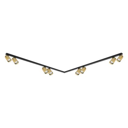 Spotlight HERO SPOT 8xGU10/9W/230V black/gold
