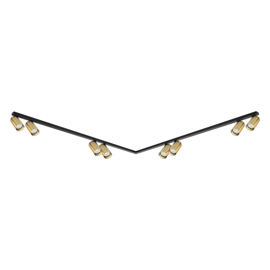 Spotlight HERO SPOT 8xGU10/9W/230V black/gold