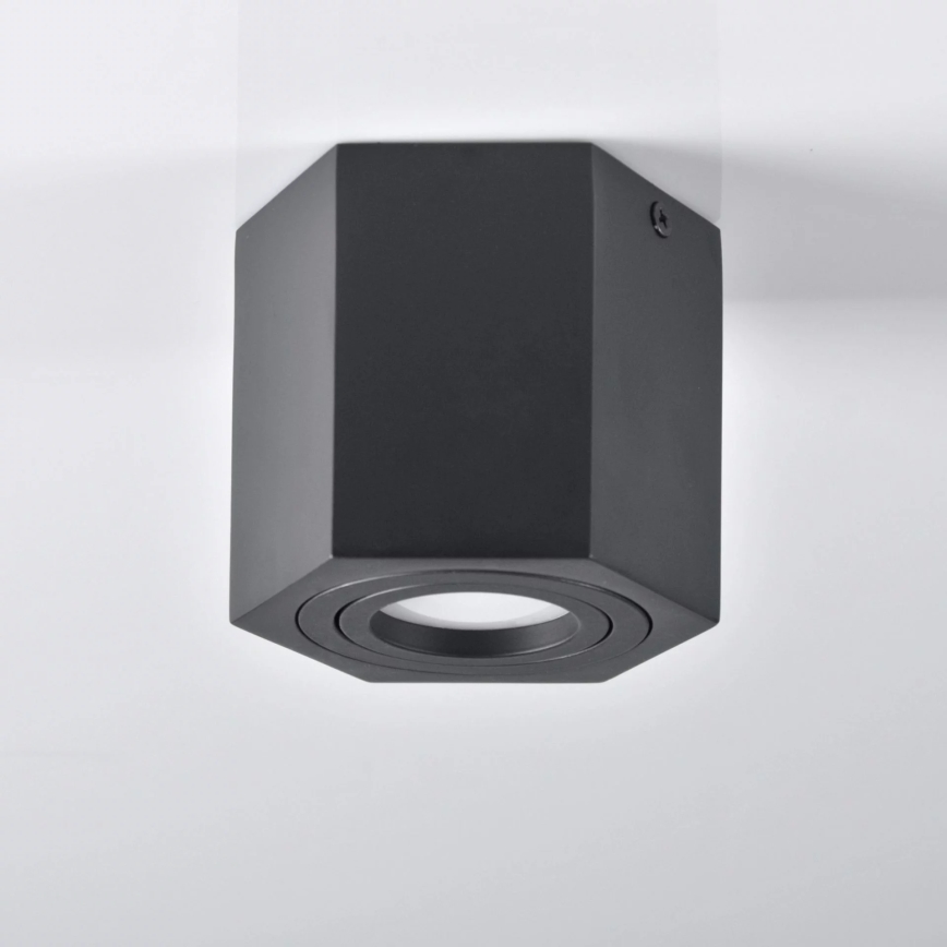 Spotlight HEXAGON 1xGU10/10W/230V black