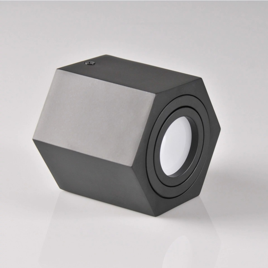 Spotlight HEXAGON 1xGU10/10W/230V black