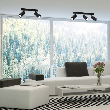 Spotlight HUDSON 2xGU10/8W/230V black
